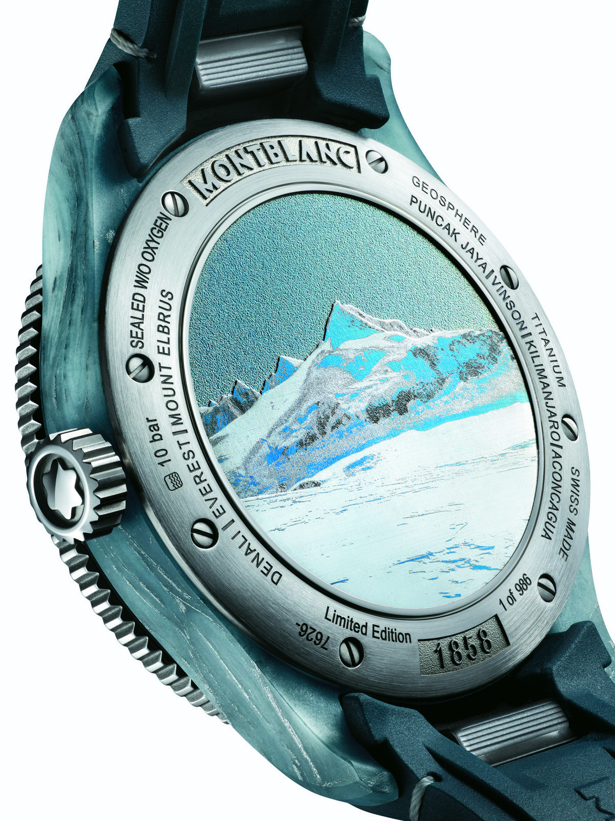 몽블랑 1858 지오스피어 제로 옥시전 마운트 빈슨 리미티드 에디션.