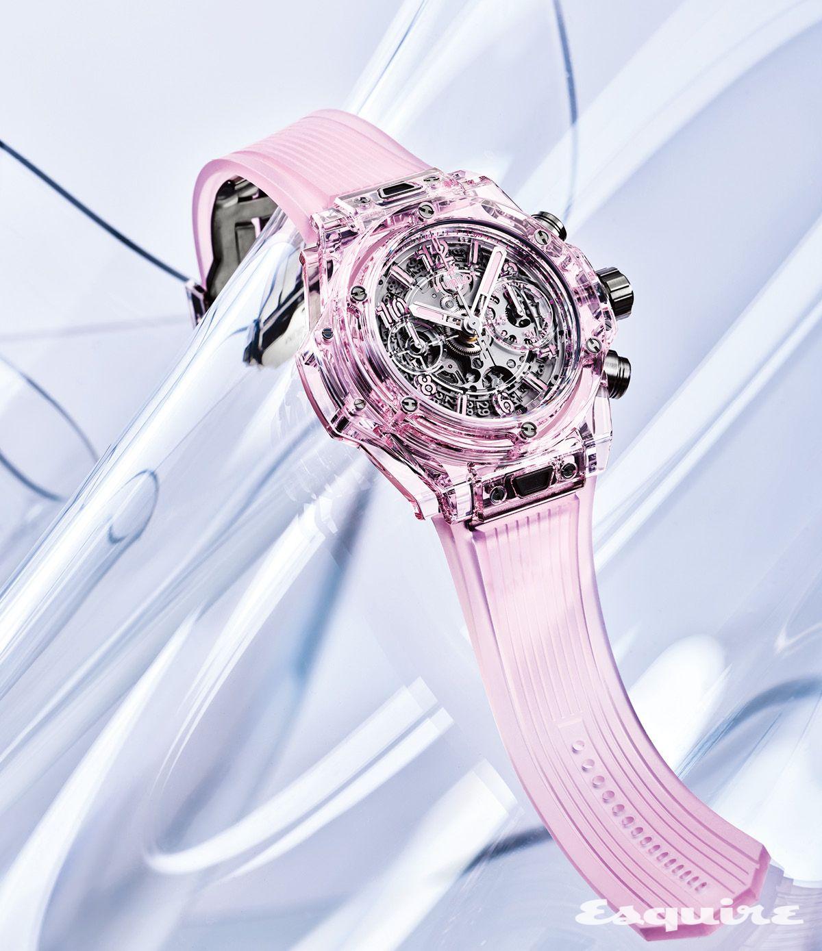 핑크 사파이어 케이스에 HUB1280 무브먼트를 탑재한 빅뱅 유니코 핑크 사파이어 2억원대 위블로.