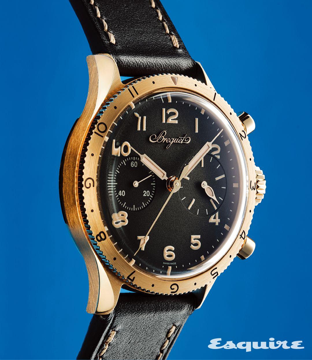 250주년을 기념하는 스페셜 에디션 중 하나. 1955년 처음 제작된 타입 XX 레퍼런스 1780을 현대적으로 재해석했다. 타입 XX 크로노그래프 2075 5932만원 브레게.