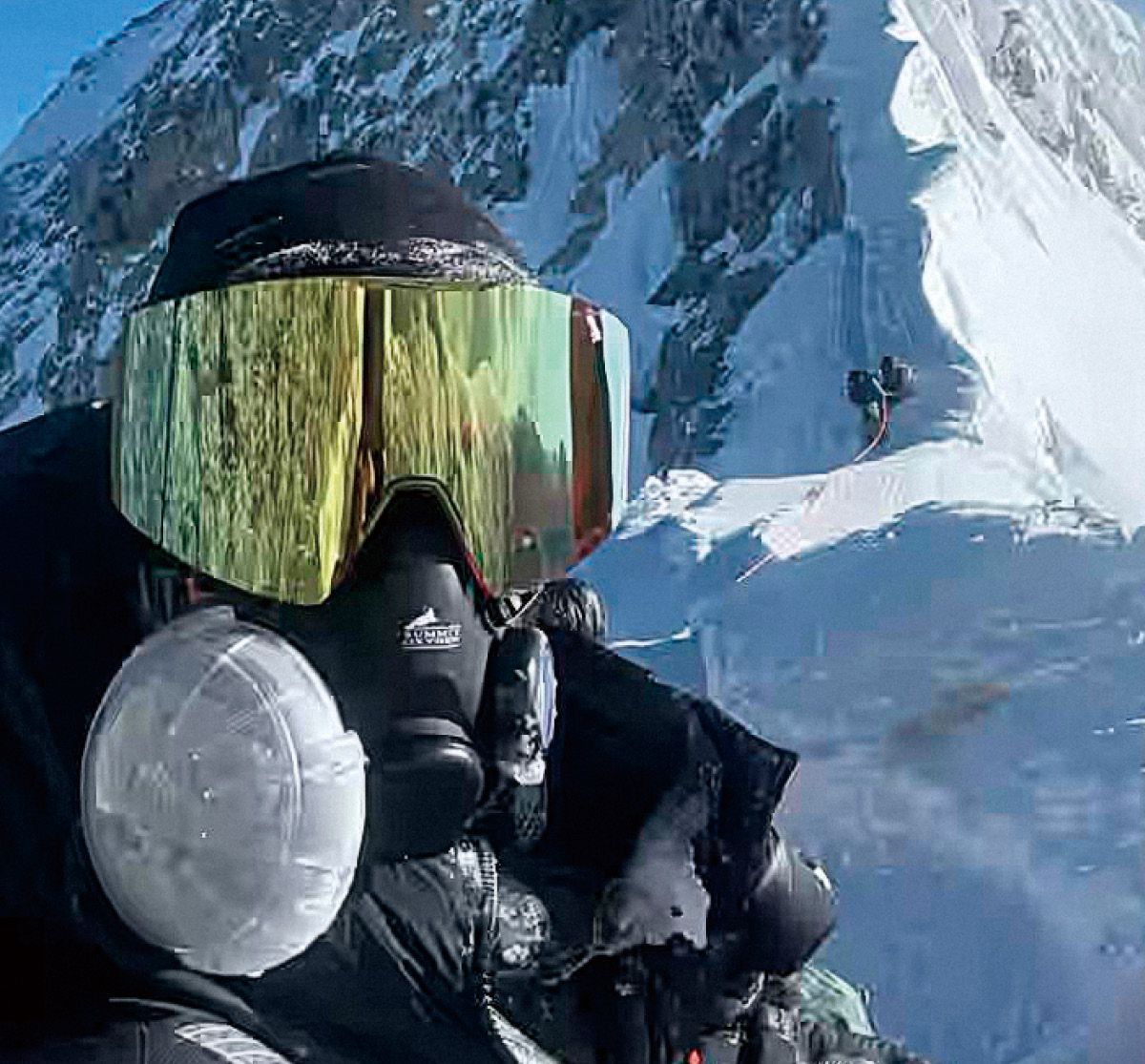 정상에 오르기 직전의 셀피.