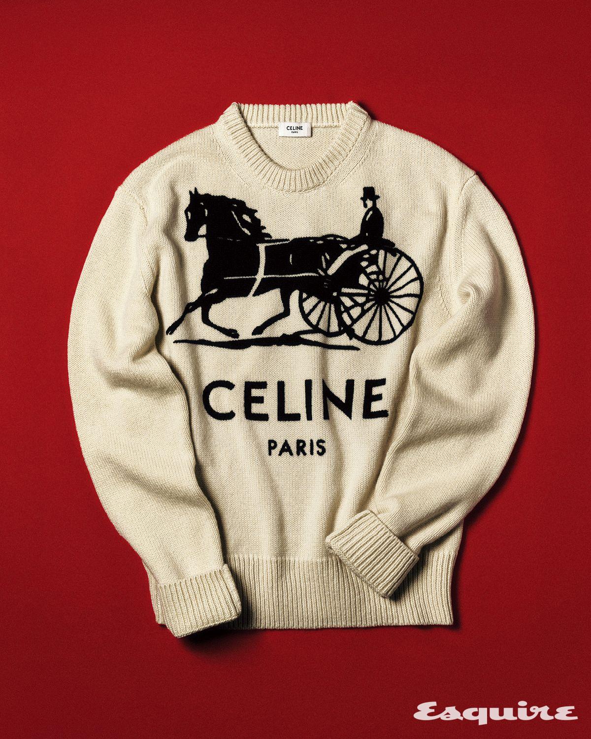 칼레슈 프린트 캐시미어 크루넥 스웨터 가격 미정 셀린느.