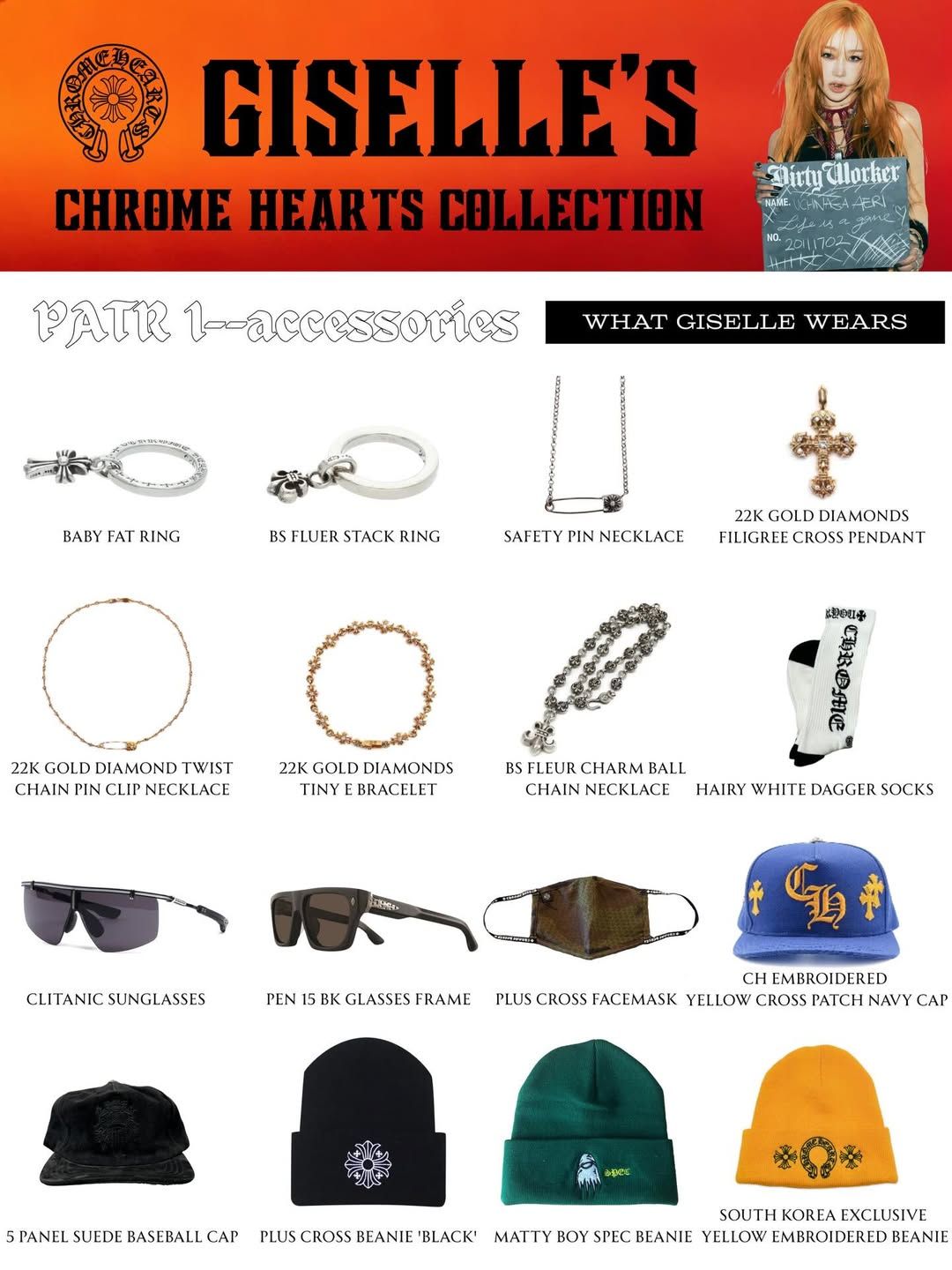 그야 말로 '쇠맛' 컬렉션을 소유한 지젤 / 출처: 인스타그램 @aerichandesu @giselle__closet