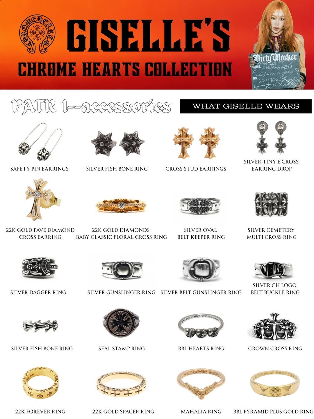 그야 말로 '쇠맛' 컬렉션을 소유한 지젤 / 출처: 인스타그램 @aerichandesu @giselle__closet