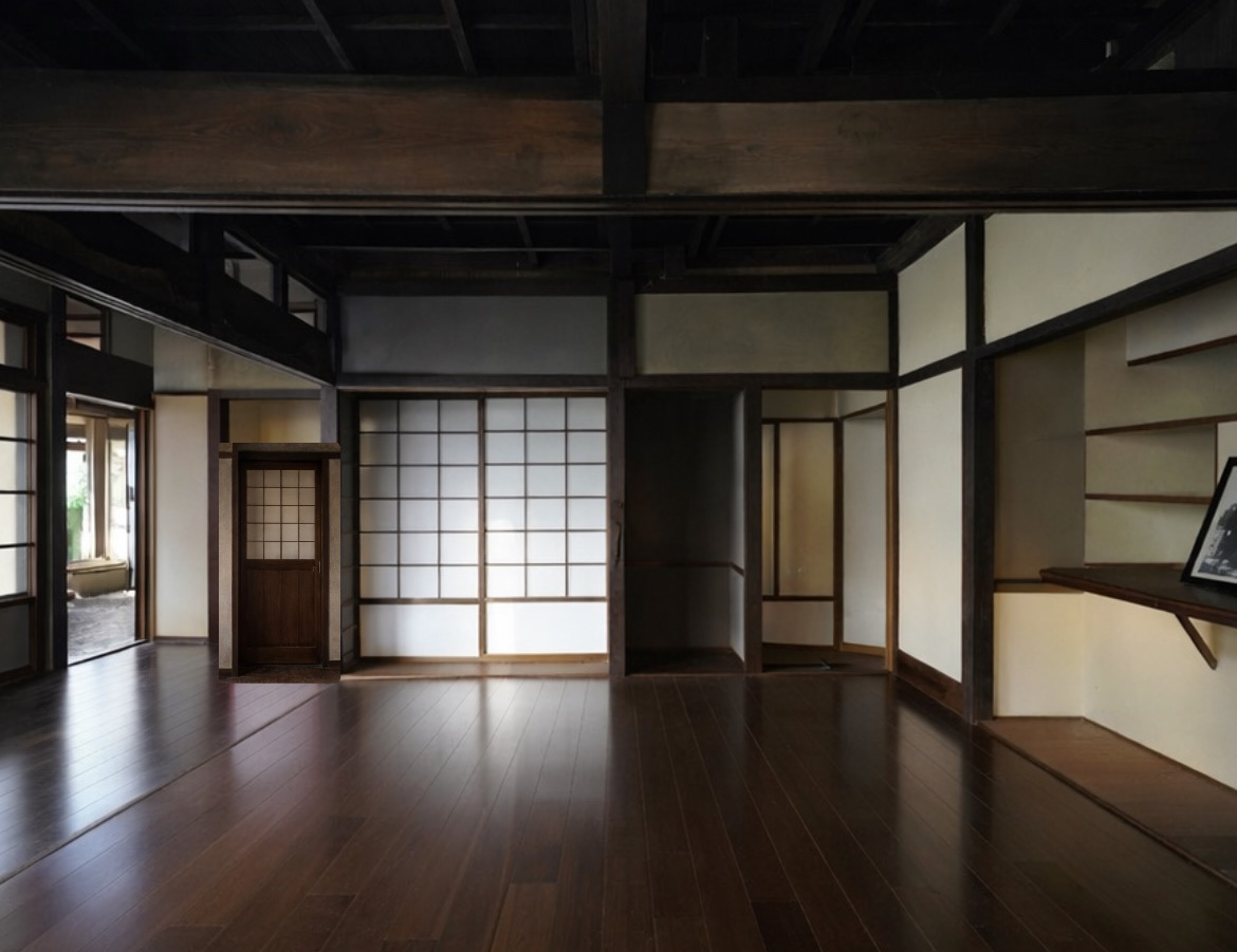 소설가 지하련이 기거하며 작품을 집필했던 마산의 산호리주택 1층 거실(AI 보정 후) / 이미지 출처: 김예슬 작가(@ysk.kr)