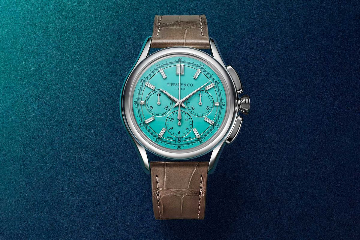 아이코닉한 민트 다이얼의 티파니 타이머 크로노그래프 / 이미지 출처 : 티파니