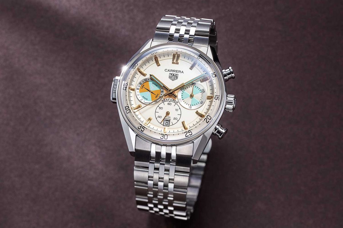 타이드 인디케이터를 갖춘 세일링 워치 태그호이어 까레라 크로노그래프 시페어러 / 이미지 출처 : 태그호이어