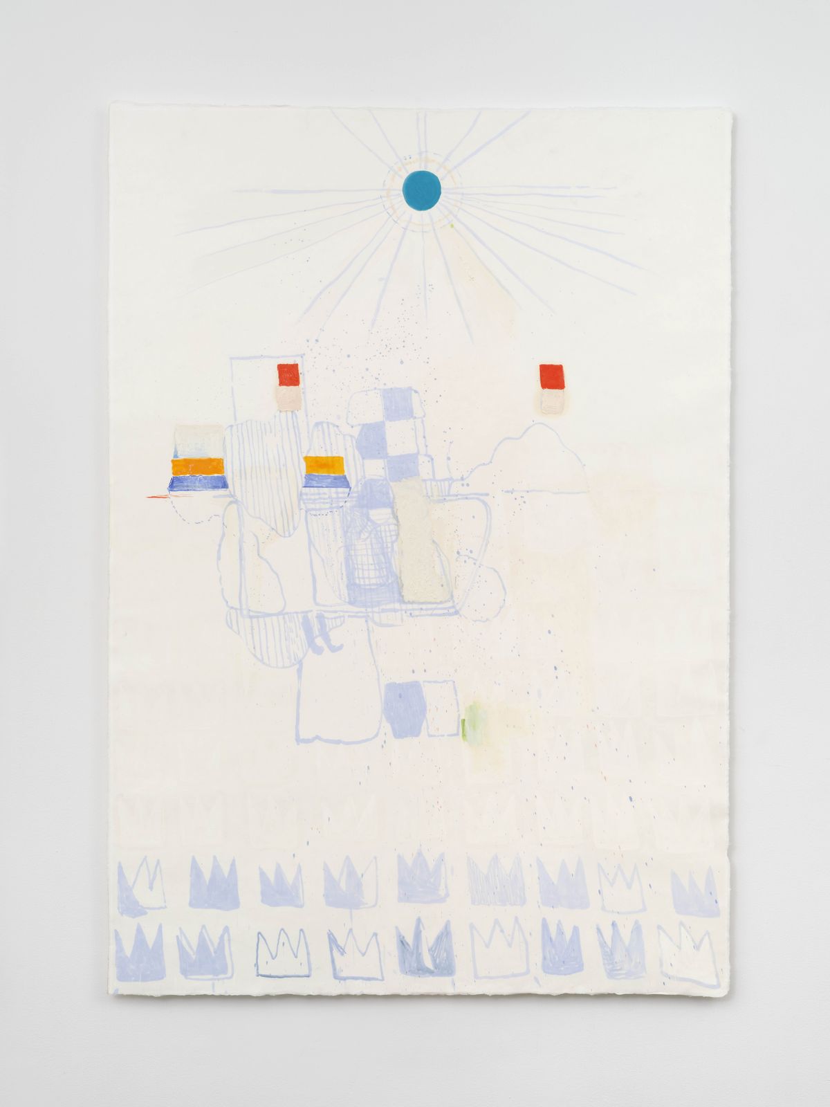 <겨울 Winter> 2025. Oil on paper. 213 x 150 cm. Courtesy of the artist and PKM Gallery. Photo: Paul Salveson.