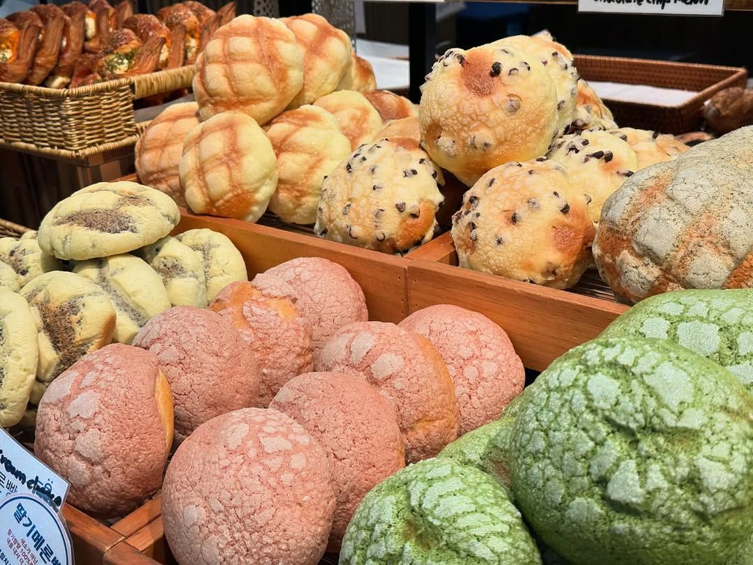 말차, 초코, 얼그레이 등 여러가지 맛의 메론빵을 판매하고 있는 하루팡. | 이미지 출처: 업체 인스타그램