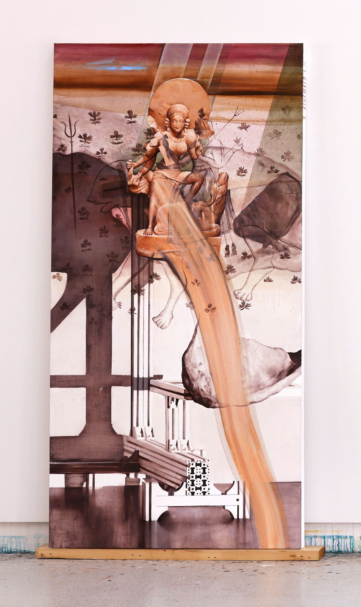 She Who Treads. 2026. 캔버스에 유채. 194 x 97 cm.작가및타데우스로팍갤러리,런던•파리•잘츠부르크•밀라노•서울제공© Kei Imazu