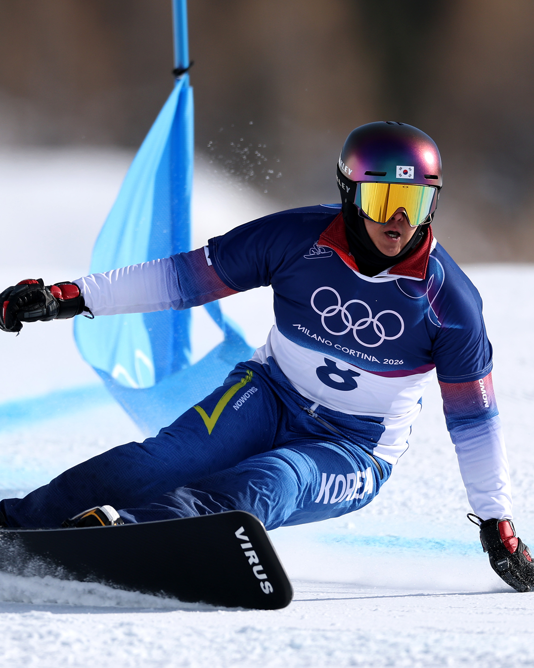 제 25회 밀라노 코르티나 동계올림픽 스노보드 남자 평행대회전 은메달 김상겸/ 이미지 출처: 게티이미지코리아 