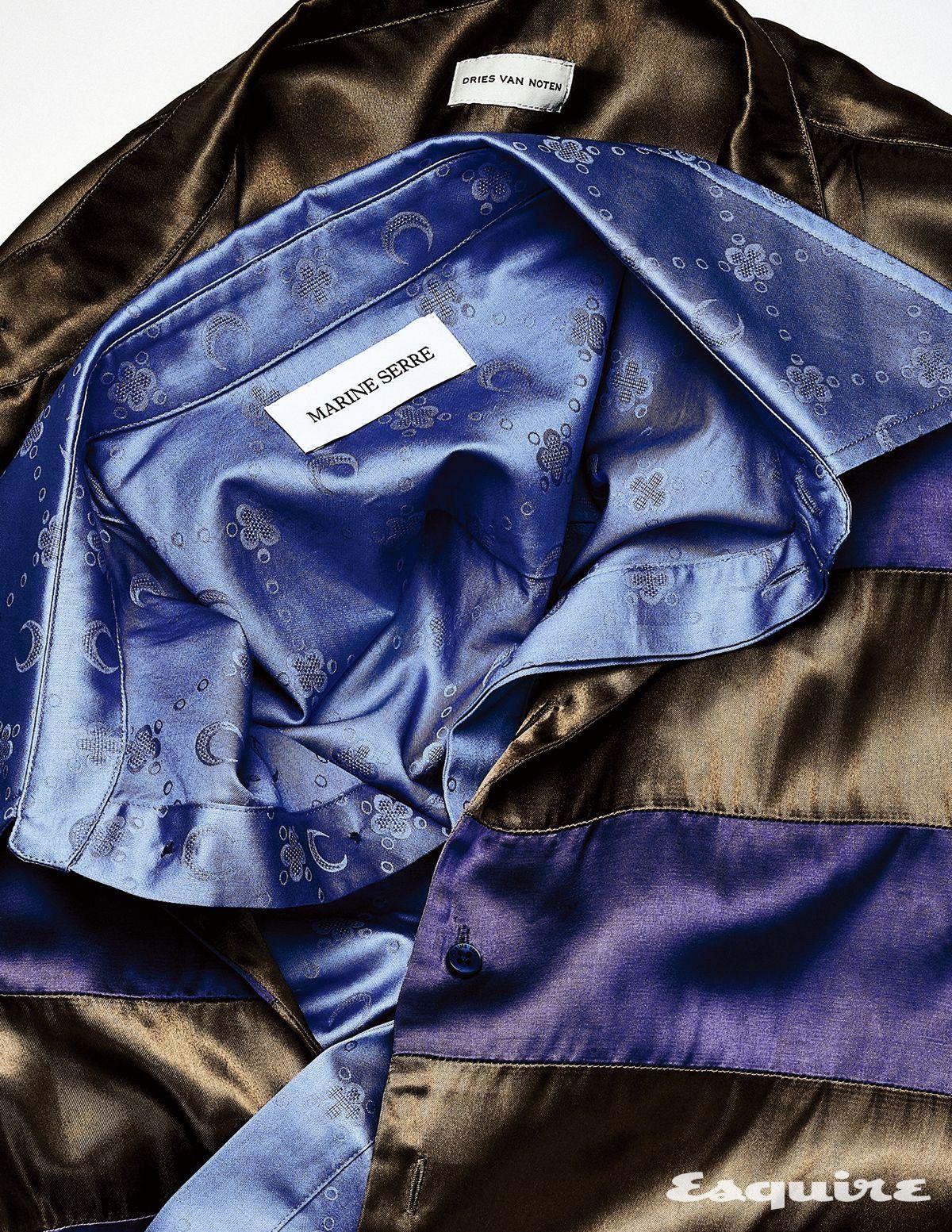 새틴 셔츠 가격 미정 드리스 반 노튼. 문 모노그램 자카르 셔츠 50만원대 마린세르.