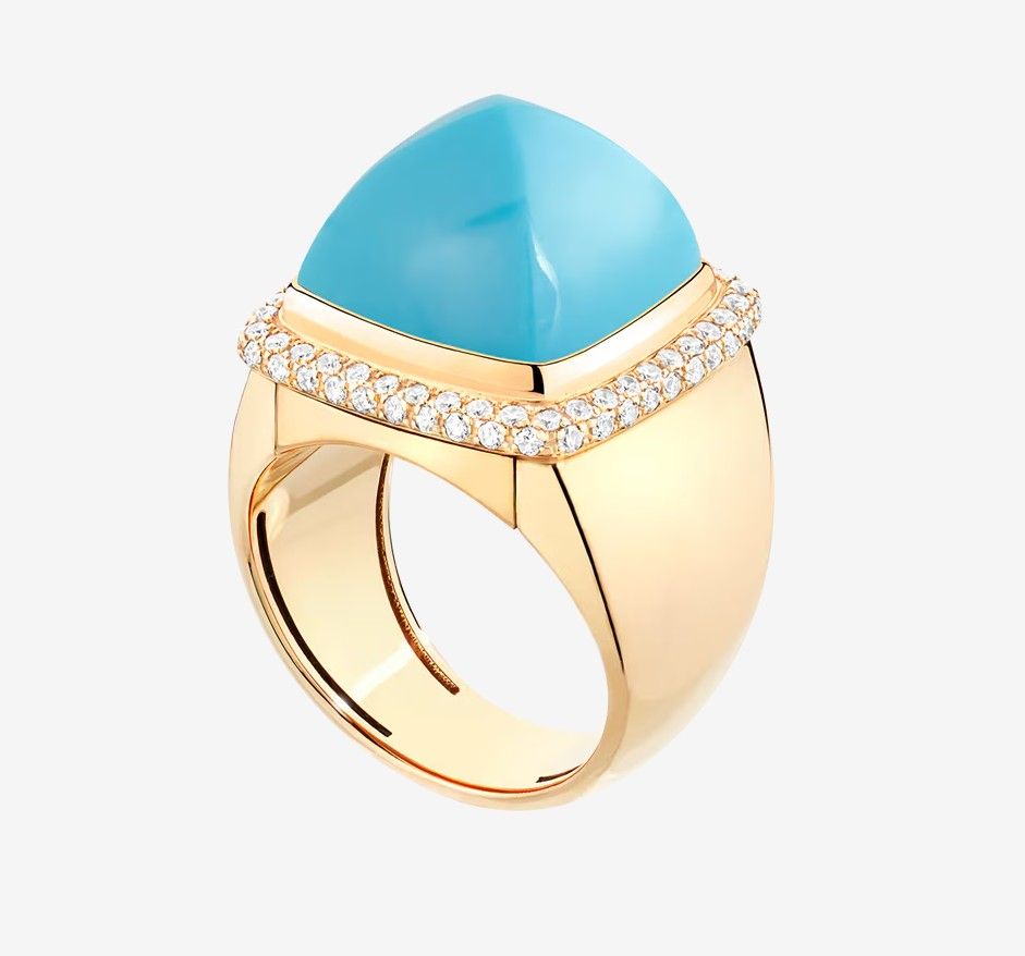 빵 드 쉬크르 터쿼이즈 옐로 골드 링 / 이미지 출처 : 프레드