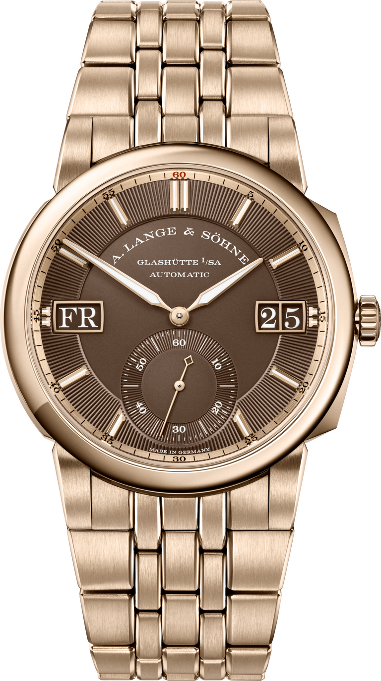 차분하고 은은한 테라코타 컬러가 돋보이는 랑에 운트 죄네 워치 / 이미지 출처: www.alange-soehne.com