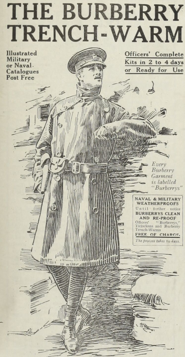 1916년에 제작된 버버리 코트 광고. / 이미지출처: 버버리