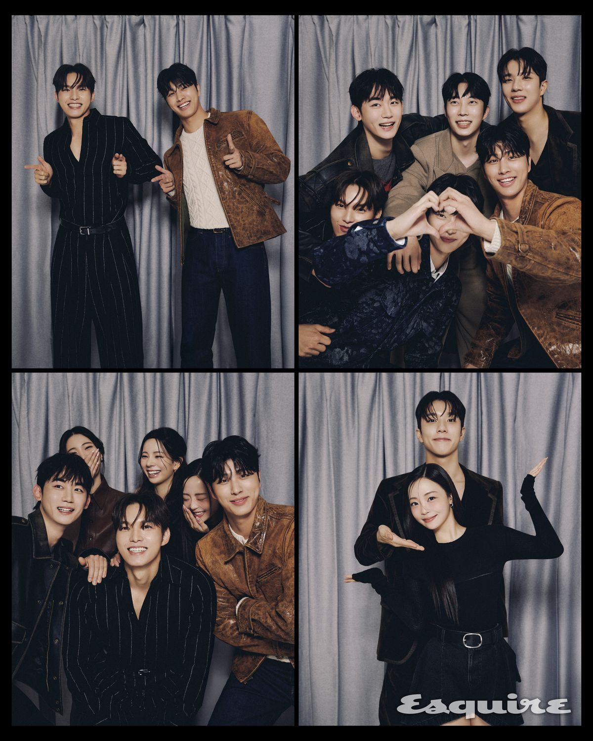 이전 에스콰어와 화보 촬영을 진행한 환승연애 멤버들 