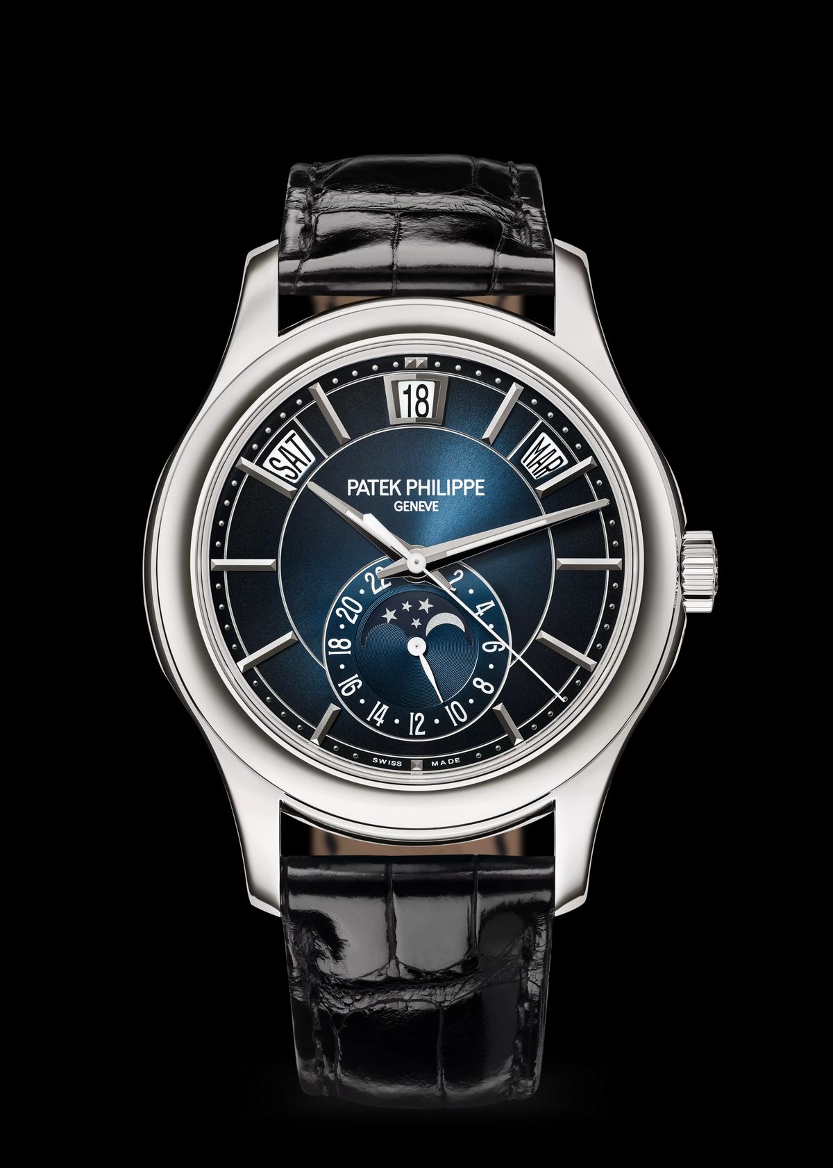 출국길에서 자주 목격된 지민의 파텍 필립 컴플리케이션 Ref. 5205G-013 / 이미지 출처 : 파텍 필립 