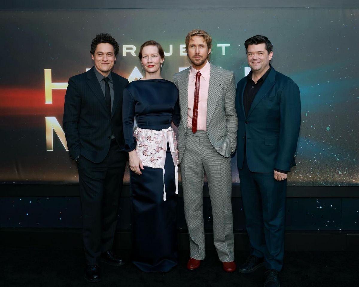 필 로드 감독, 배우 산드라 휠러, 라이언 고슬링, 크리스 밀러 감독 / 이미지 출처: 인스타그램 @projecthailmary