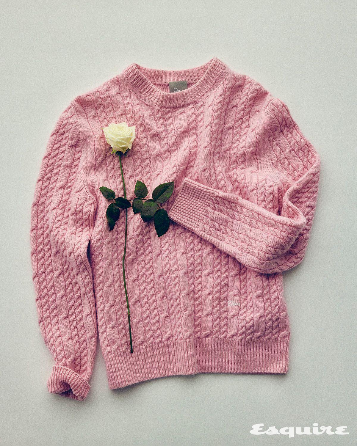 핑크 케이블 맨 스웨터 가격 미정 디올.