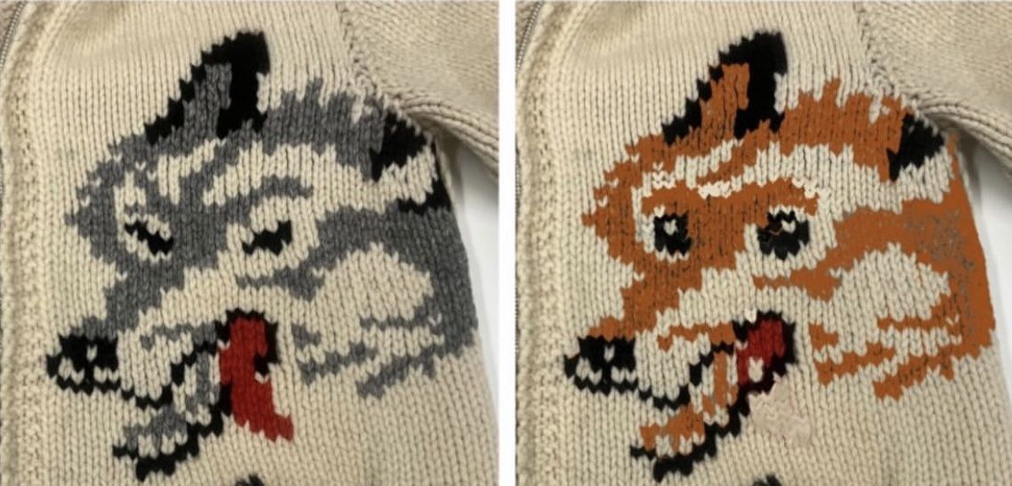 인간미 넘치는 그레이스에 맞게 새로운 디자인으로 재해석한 카디건 / 이미지 출처: 인스타그램(@glyn__dillon).