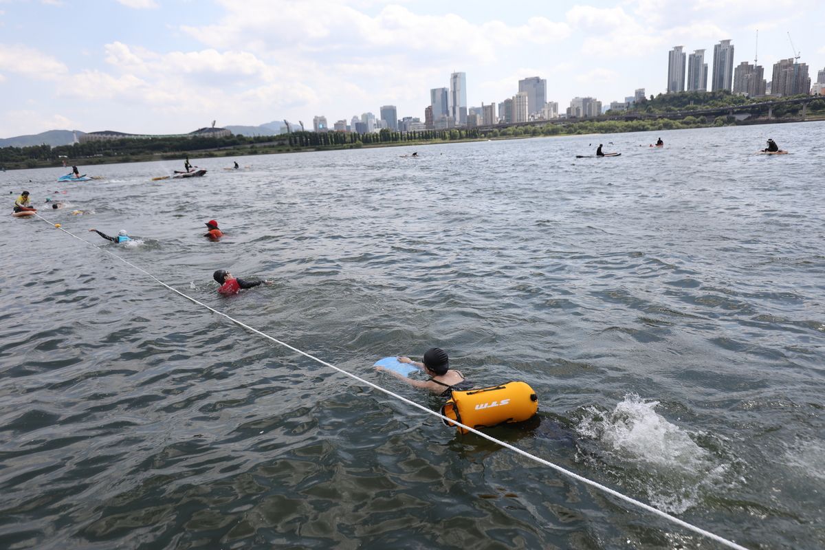 한강 수영은 생각보다 쉽지 않다. / 출처: 생활체육포털