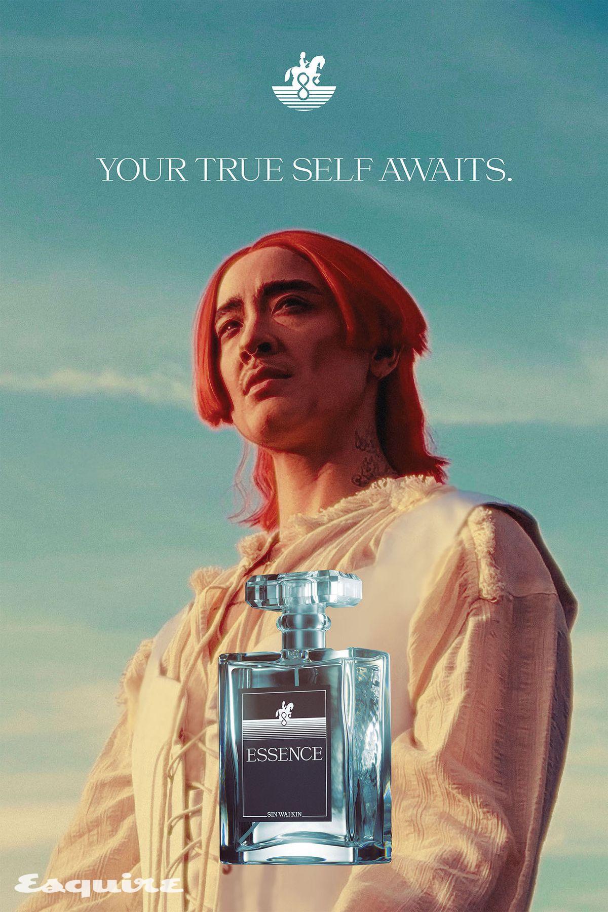 신 와이 킨, '에센스(6시트)', 2024, 폴리에스터 배너에 디지털 프린트, 750 x 500cm. 