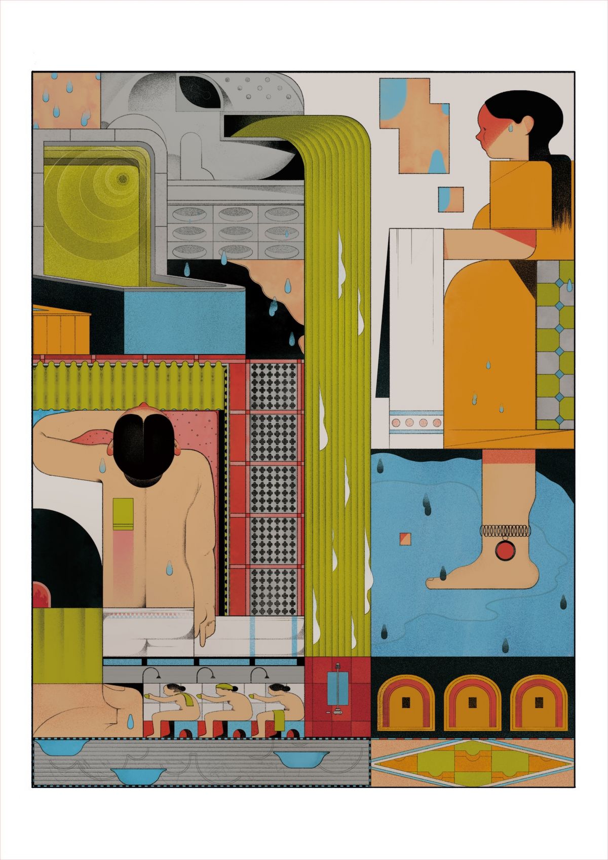 고준호, Calmer Waters_1, 2023, 594 x 770 mm, Digital Painting