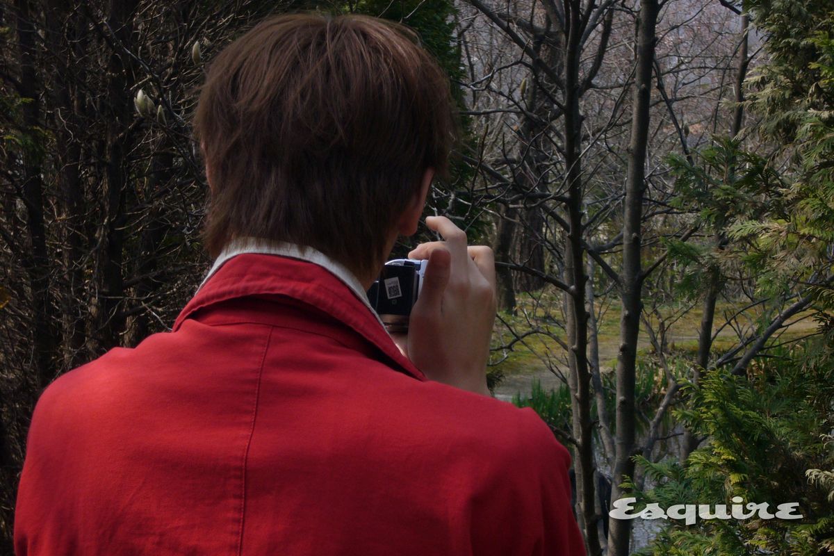 에스콰이어 화보 촬영장에서 플레어 유, 우진