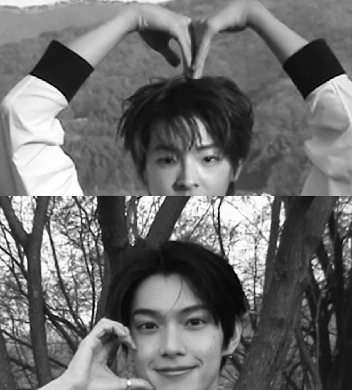 팬들에게 하트를 보내는 플레어 유.