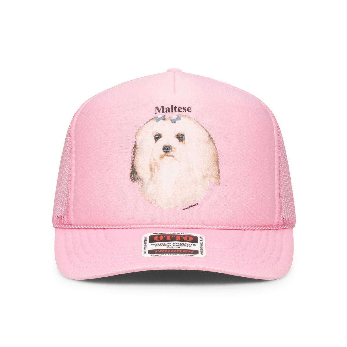 말티즈가 새겨진 애슐리 윌리엄스 베이스볼 캡 / 이미지 출처: 애슐리 윌리엄스