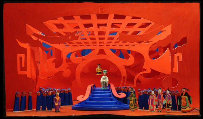 이안 팔코너와 함께한 <투란도트(Turandot)> 무대 / 이미지 출처: David Hockney