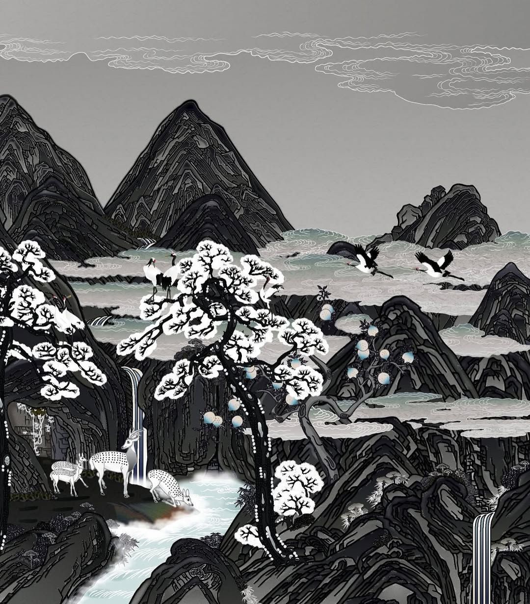 한 걸음 들어설수록 아름다운 경치가 펼쳐진다는 뜻의 점입가경, 매장 한 켠에 있는 그림. / 출처: 디핀을지로3가 인스타그램