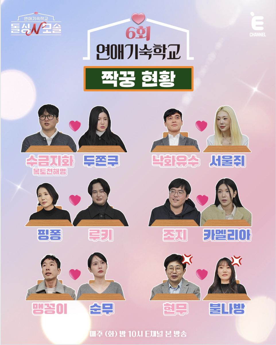 사랑을 대하는 속도의 차이가 극과 극인 돌싱과 모솔 / 이미지 출처: 연애 기숙학교 돌싱N모솔