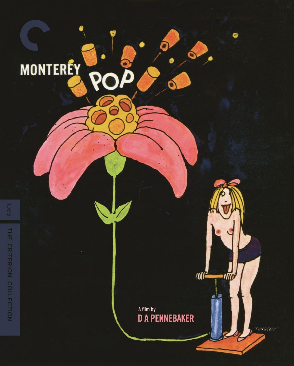 <몬터레이 팝>의 포스터는 프랑스 작가 토미 웅거러(Tomi Ungerer)가 제작했다. / 출처: The Criterion Collection