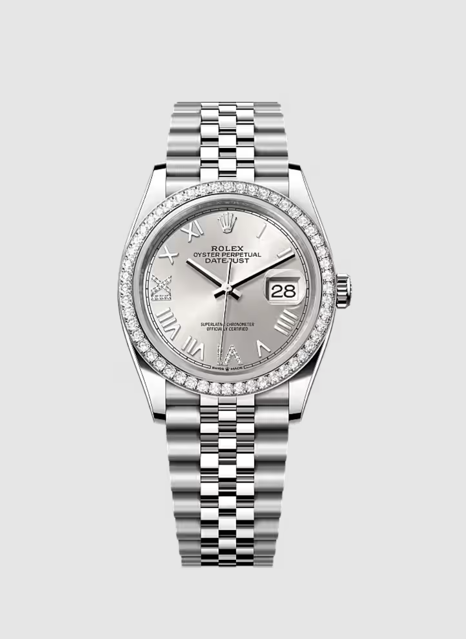 롤렉스(ROLEX) 데이트저스트 모델 중 36 메탈 시계 / 이미지 출처: 롤렉스 홈페이지