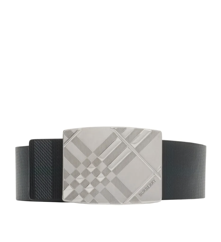 리버시블 인그레이브드 버클 레더 벨트(reversible engraved-buckle leather belt)