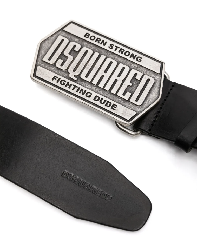 디스퀘어드2(DSQUARED2)의 로고 플라크 레더 벨트(logo-plaque leather belt) / 이미지 출처: FARFETCH