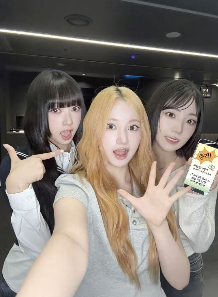프리 데뷔 싱글 'HUNGRY'에 참여하는 아워벌스데이 조혜진, 베이비, 아치라야 / 이미지 출처: 인스타그램 @ourbirthday_official