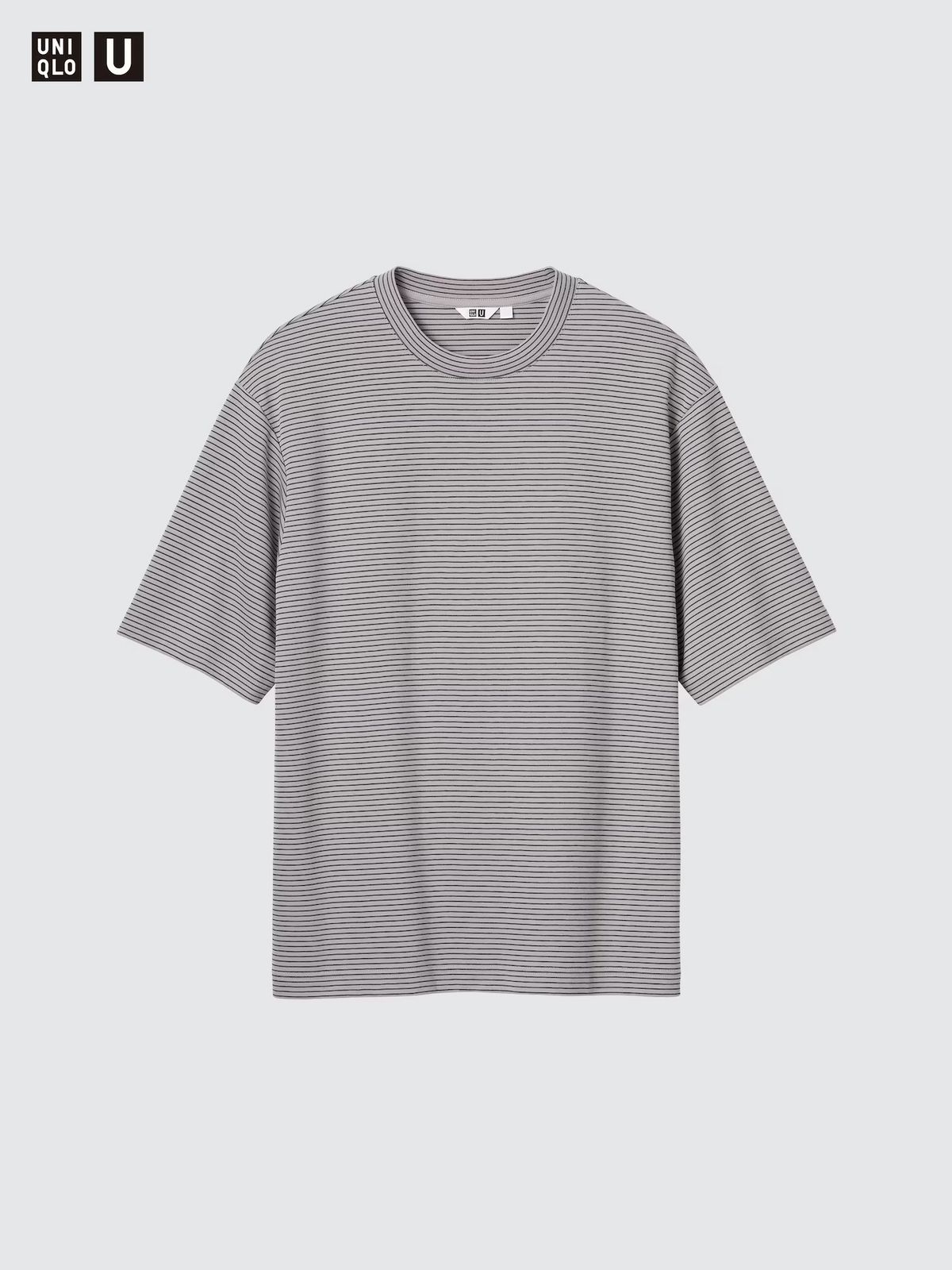 AIRism코튼오버사이즈스트라이프T