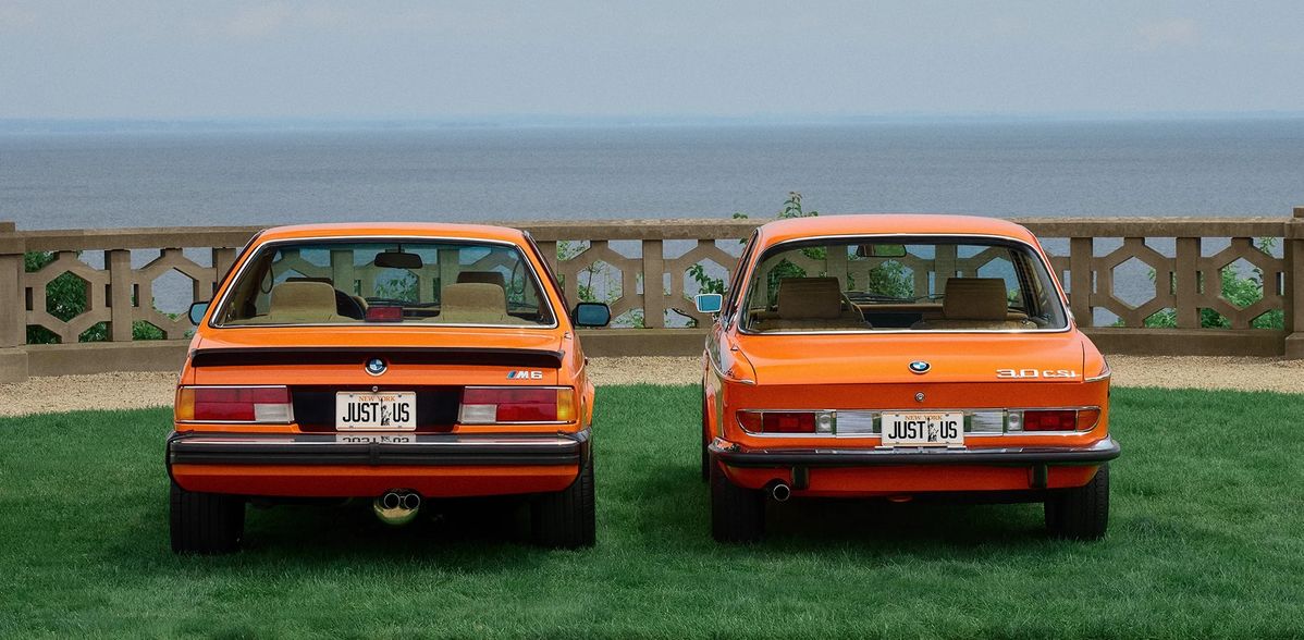 잉카 오렌지로 완성한 1972년식 BMW 3.0 CSi와 1987년식 BMW M6 / 이미지 출처: Kith (키스)