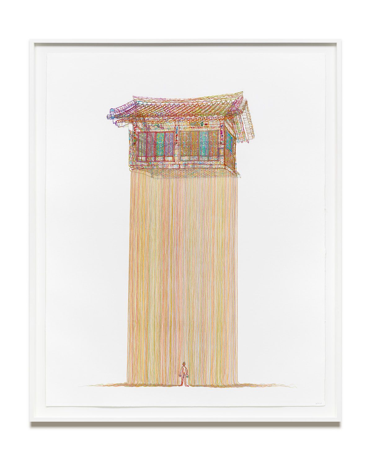 서도호, ‘자화상’, 2026, 수제 종이에 실, 167.6x132.1cm