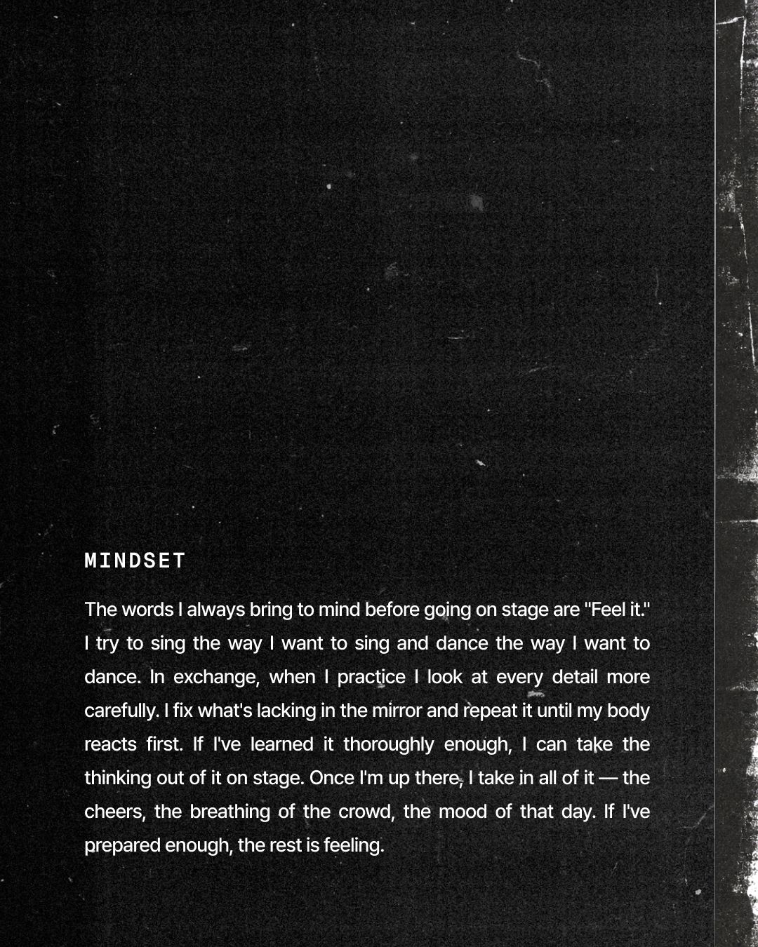 디노 무대 일지 MINDSET 영문 버전.