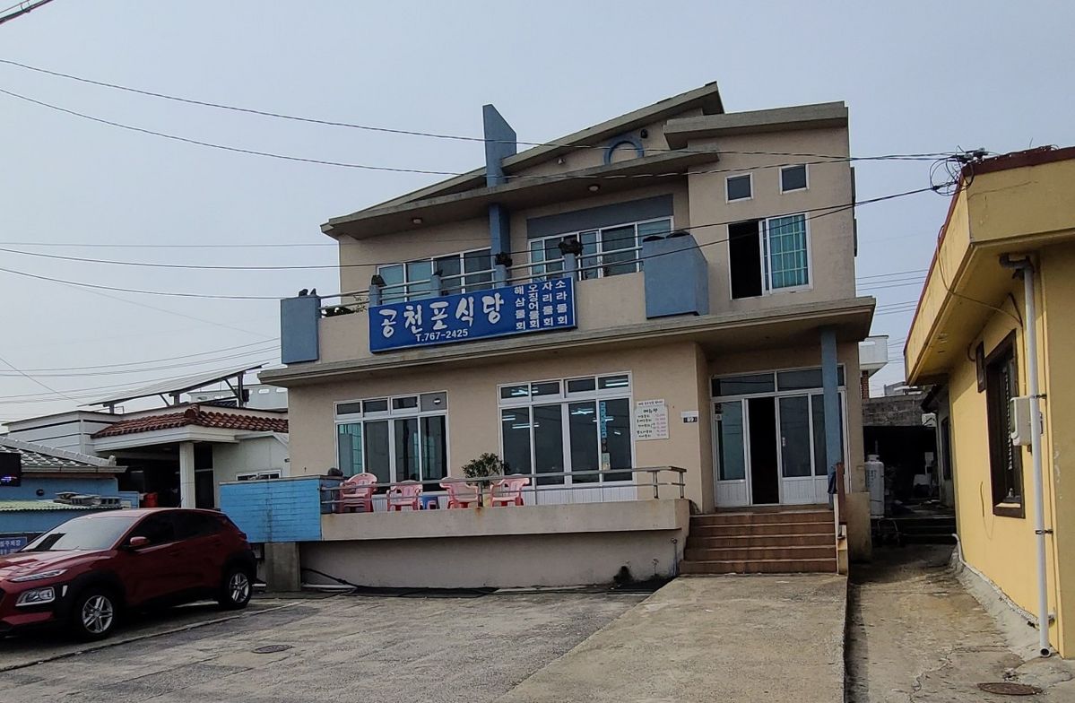 제주 서귀포 공천포식당과 한치를 듬뿍 올린 시원한 물회. 새콤한 육수와 쫀득한 한치가 어우러지는 초가을 별미다. / 이미지 출처: 업체 제공