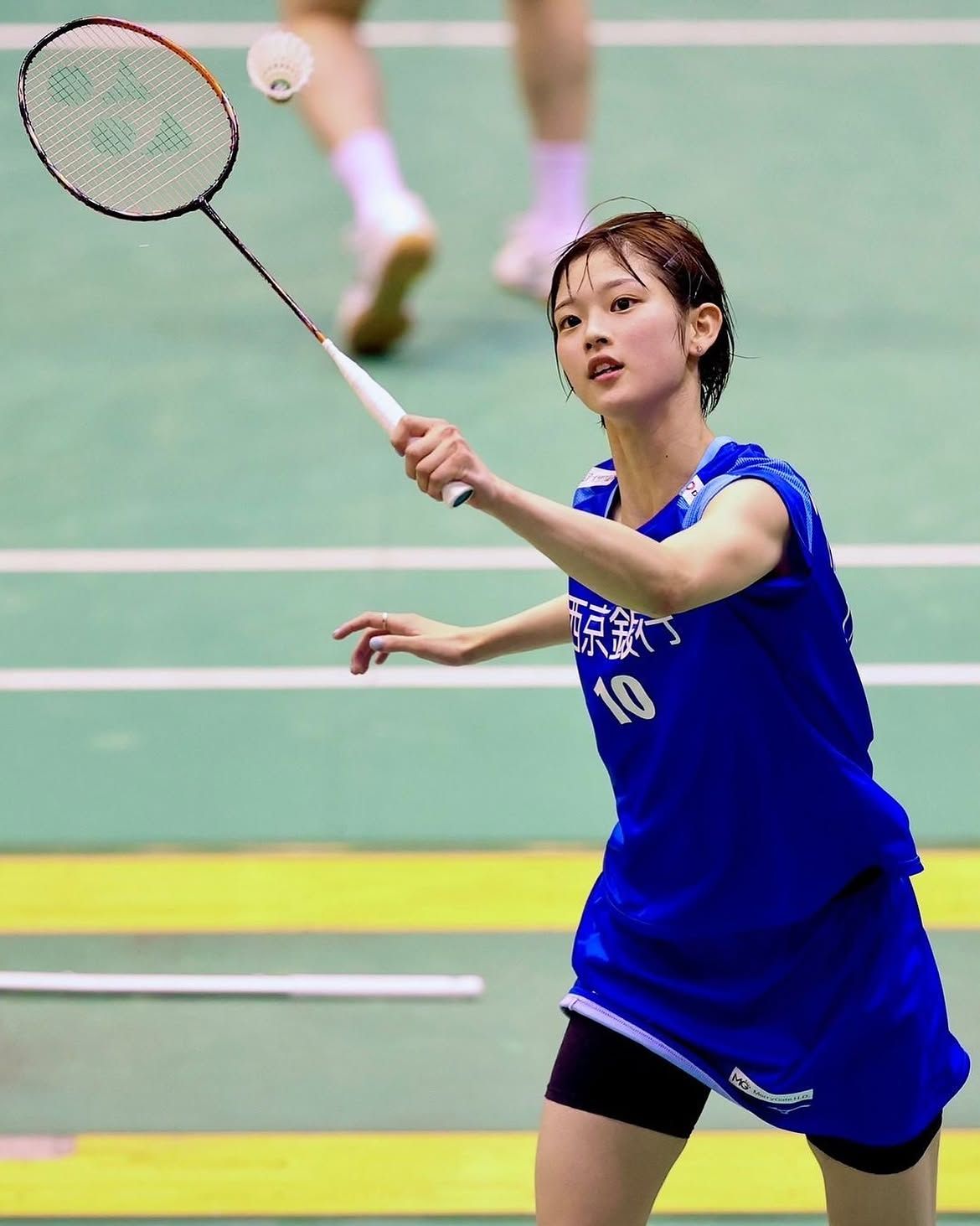 2023 BWF 세계주니어선수권에서 여자복식 우승한 마야. / 이미지 출처: @zongyenyen
