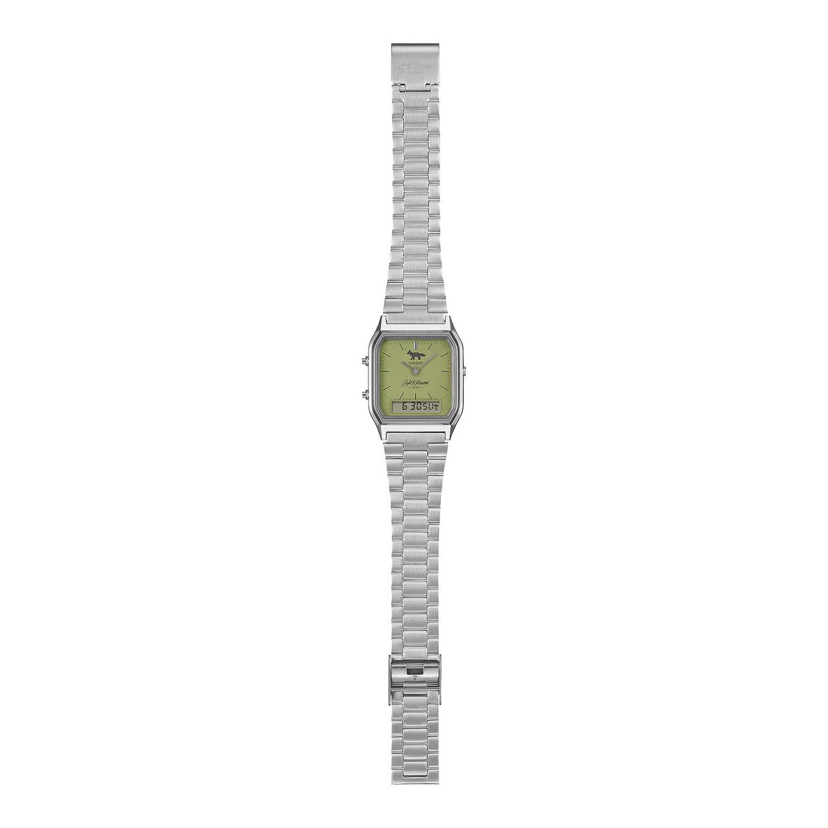 38.8 x 29.8mm 케이스와 스테인리스 스틸 밴드의 조합. / 이미지 출처: 카시오