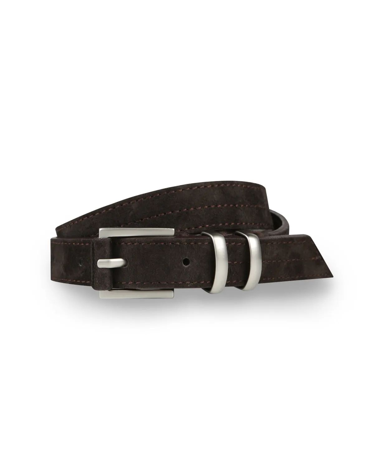 SQUARE RING SLIM LEATHER WRAP BELT