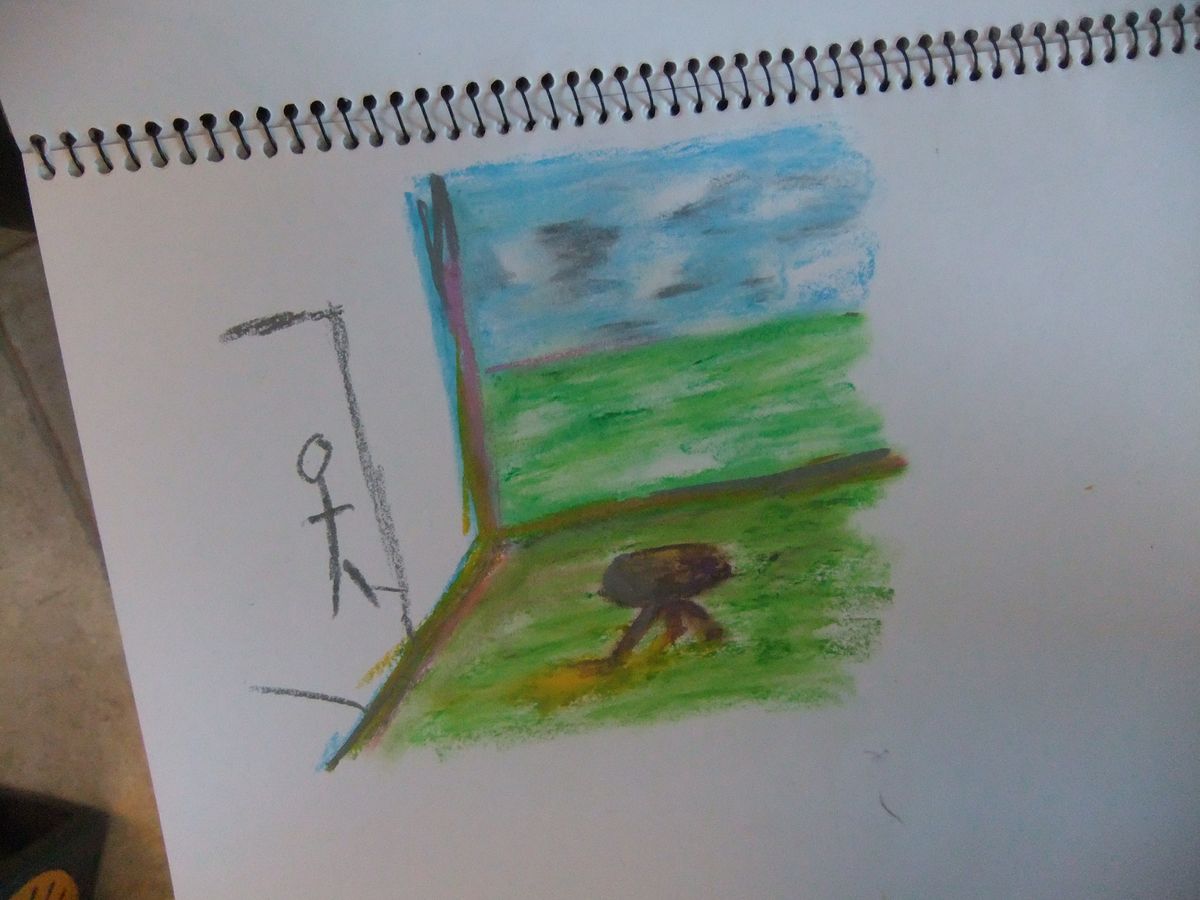 에스콰이어 촬영 현장에서 현진이 그린 그림