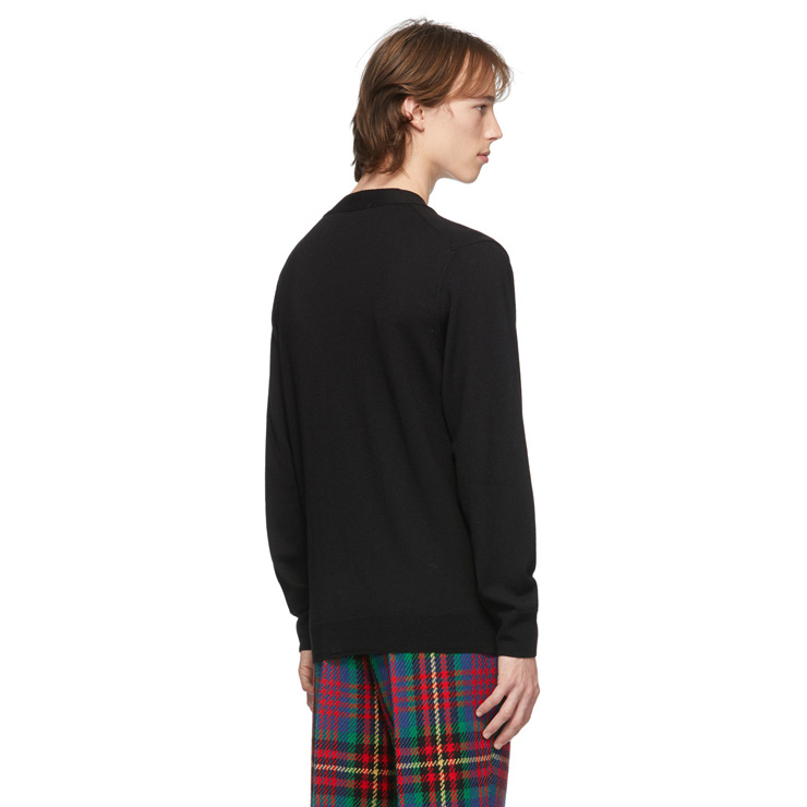 Black Logo Cardigan, $460 USD
