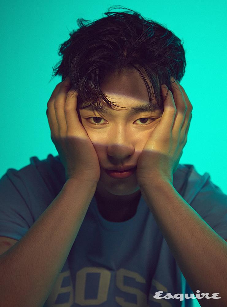 보스 x 러셀 애슬레틱 레터링 티셔츠 보스 맨.