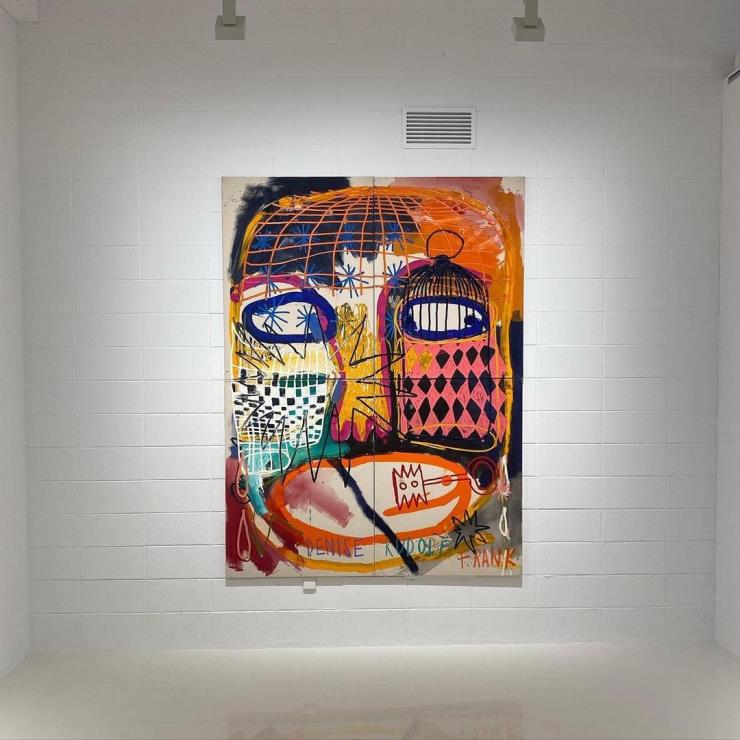 <SAVE YOUR FACE> 2019, Acrylic and Oil on Canvas, 240x180 cm.