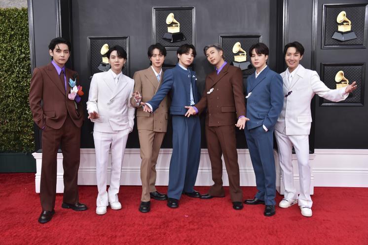 제64회 그래미 어워드에 2년 연속 수상 후보에 오른 방탄소년단(BTS)